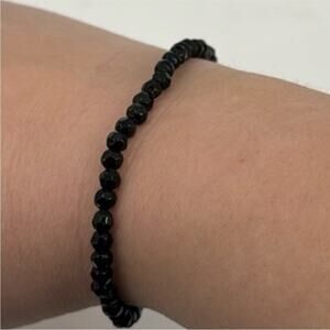 Black stretchy beaded bracelet